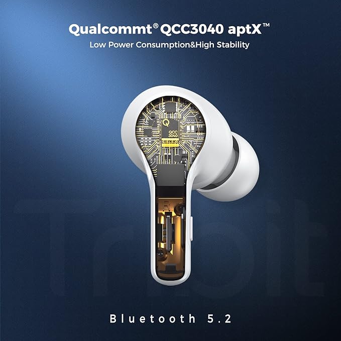 Casti Tribit FlyBuds C1 cu cip Qualcomm QCC3040 aptX si Bluetooth 5.2 pentru sunet stabil
