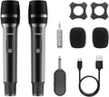Kit microfoane wireless Tribit pentru karaoke, evenimente, prezentari si discursuri cu doua microfoane si receptor wireless