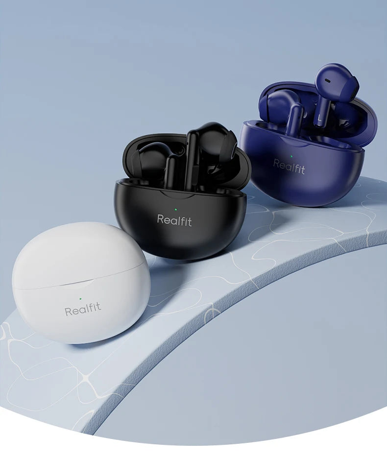 Căști Wireless Realfit F2 Pro – ANC, Bluetooth, HiFi Stereo, Bass Puternic, ENC Apeluri, Sport & Gaming