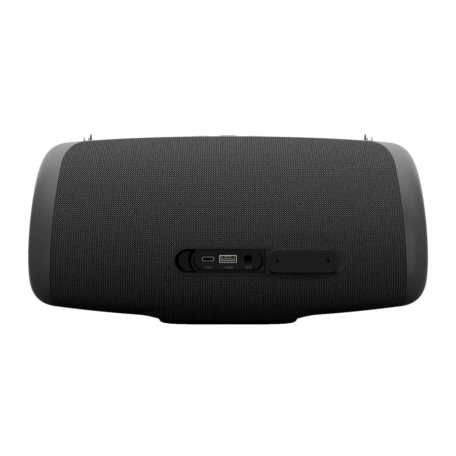 Boxa portabila Tribit StormBox Lava bluetooth vazuta din spate, cu porturi USB C si conectori protejati