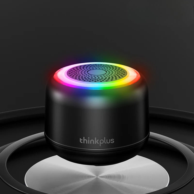 Boxa portabila Lenovo K14 Pro neagra cu Bluetooth, iluminare RGB si design compact