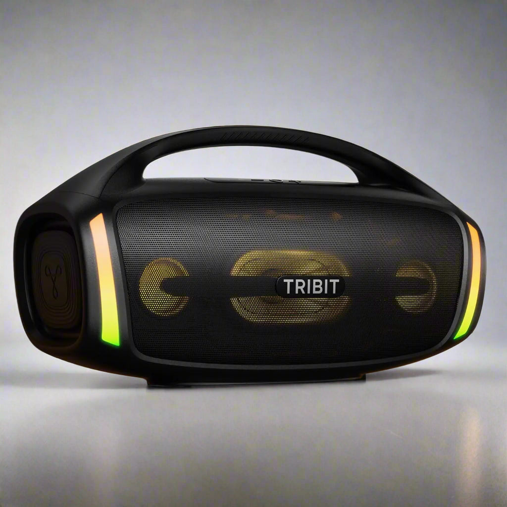 Boxa portabila Tribit StormBox Blast 2 cu Bluetooth, putere 200W, iluminare RGB si design pentru petreceri
