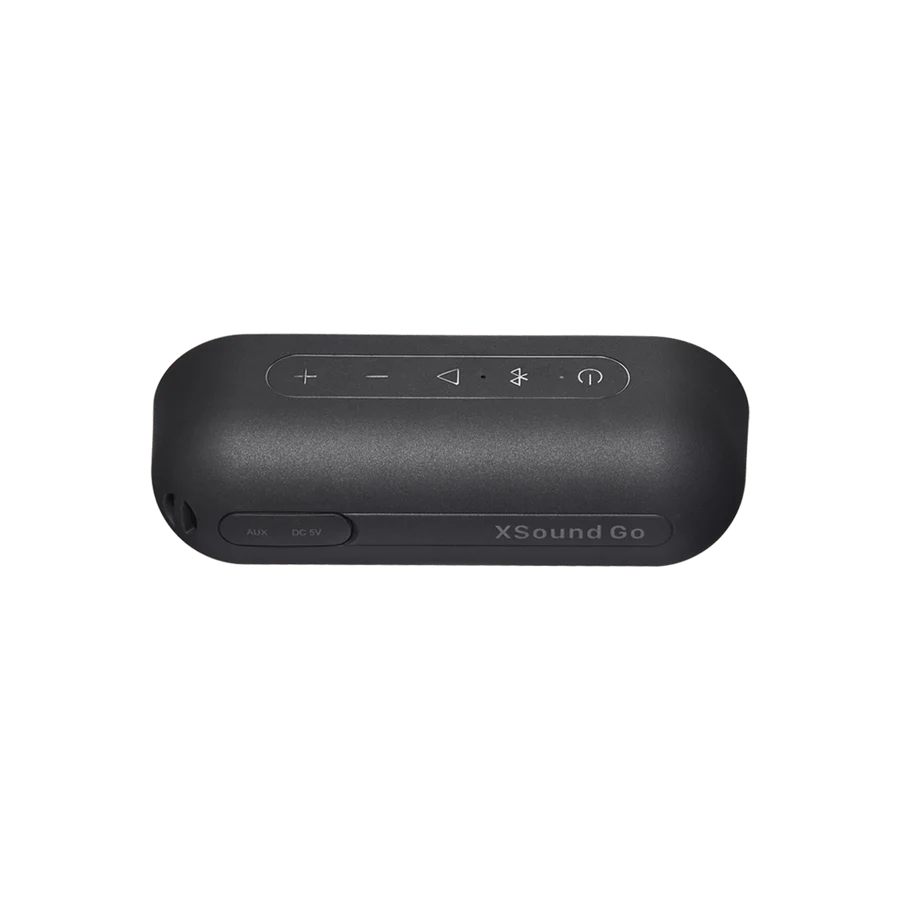 Boxa portabila Tribit XSound Go neagra cu Bluetooth, port AUX si butoane de control